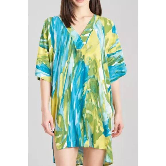 N Natori Paradise Top Sleep Shirt Top Women's Oversized Size Large Rayon - Picture 1 of 9